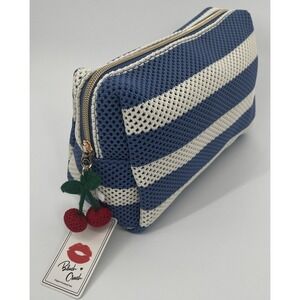 Summer Beach Clutch Purse Cherry Woven Crochet Knitting Makeup Shower Travel Bag